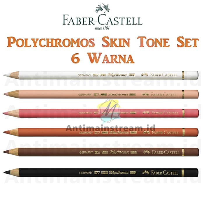 

TERMURAH / FABER CASTELL POLYCHROMOS SKIN TONE 6 WARNA PENSIL WARNA ORIGINAL