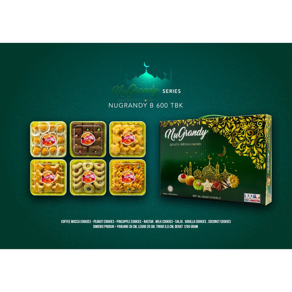 

TERMURAH - TERLARIS - Paket Kue Lebaran Kue Kering Lebaran merk NuGrandy B600TBK (HALAL)