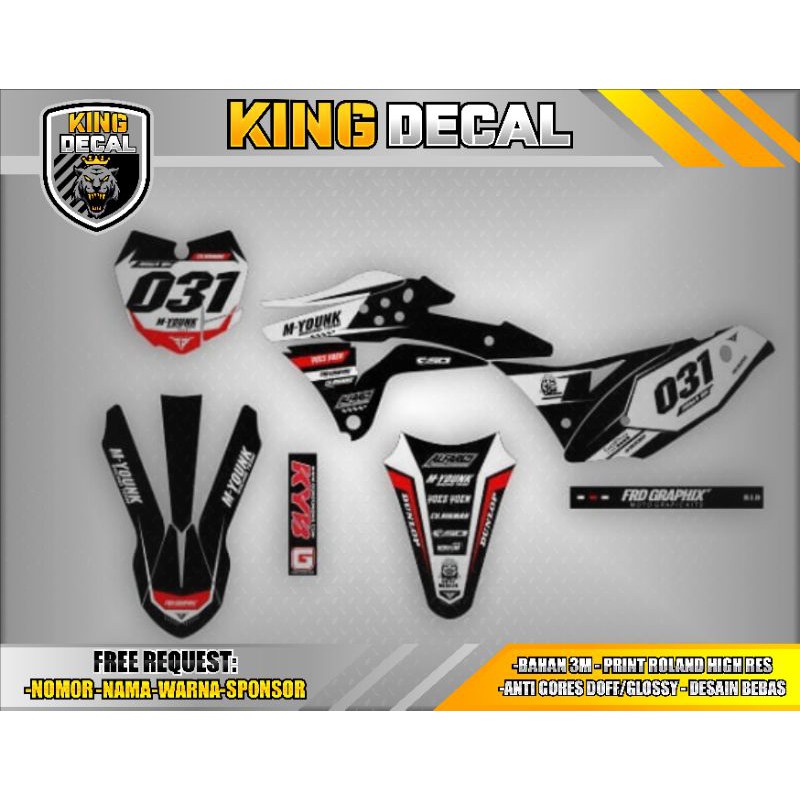 DECAL GORDON DECAL KLX GORDON FULL BODY (BISA COD) FREE REQUEST NOMOR NAMA WARNA