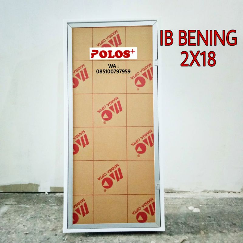 Kap Lampu IB / TKI Acrylic 2x18 Susu/Bening Merk Polos+ isi 2