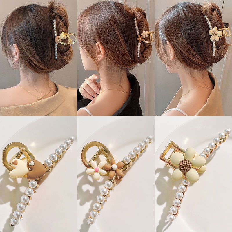 Jepit rambut korea fashion jedai wanita bahan metal gold elegan mode terbaru original import 11.2cm JD08#