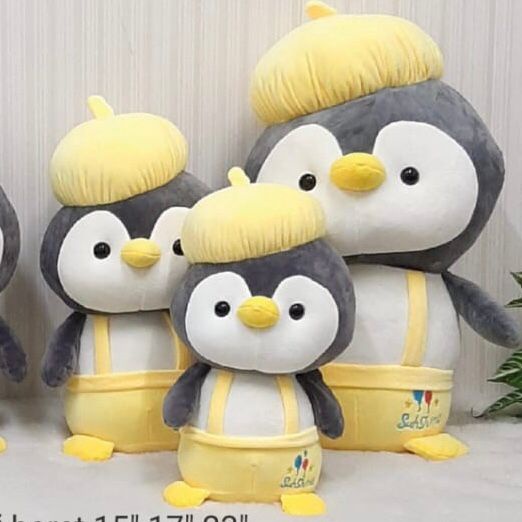 Boneka Pinguin Topi Baret Animal Safari