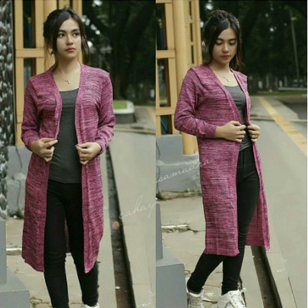 Bess - Long Cardi Mozaic Lengan Panjang / Cardigan Panjang Mozaic ( Lengan Panjang )