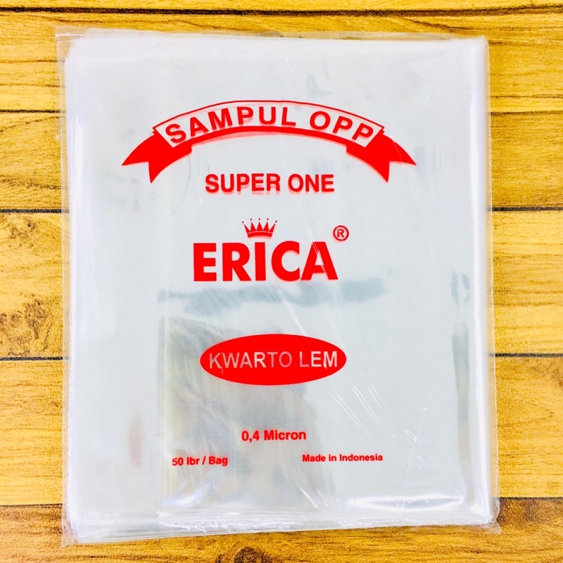 Jual Sampul Buku Plastik Uk Kwarto Erica Perpack Isi 50 Lembar