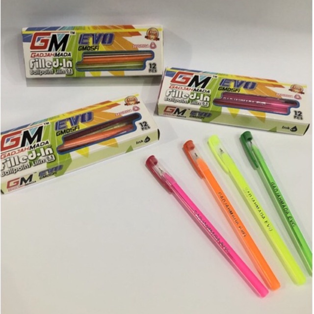 

BOLPOIN GM SPIN LILIN 1 PACK (12PCS) - GAJAH MADA PULPEN PENA / PULPEN GM / PULPEN MURAH / BOLPOIN MURAH