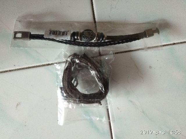 Gelang Kulit Tali Layer Pria Wanita Leather Bracelet Unisex