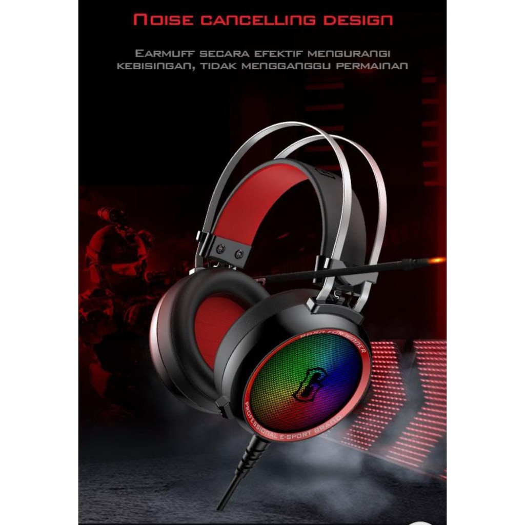 Headset Gamen GH1200 Original Headphone Gaming Best Quality