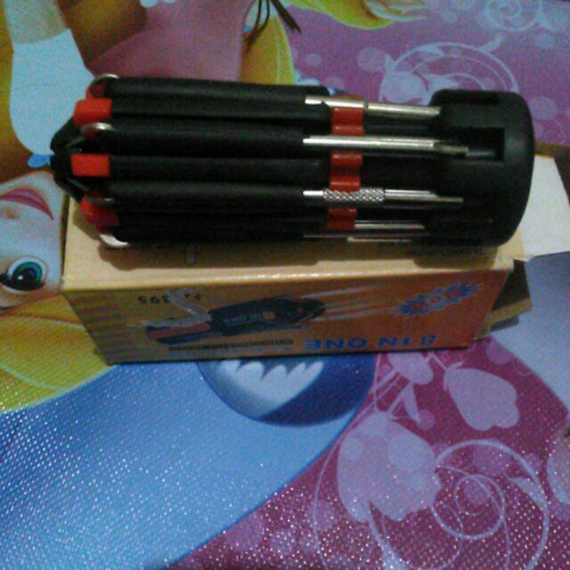 Obeng Set Lampu Senter 8 In 1