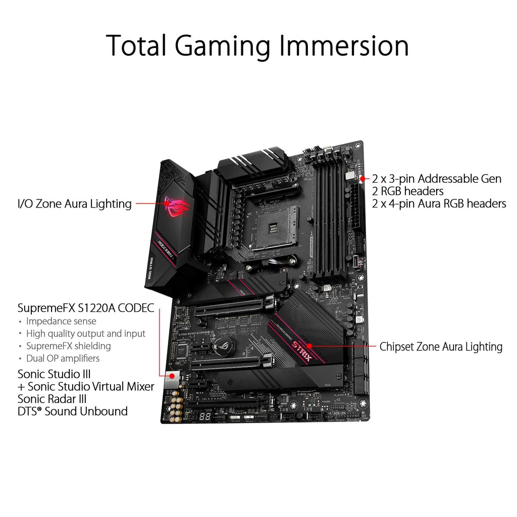 ASUS ROG STRIX B550-E GAMING AM4 MOTHERBOARD AMD