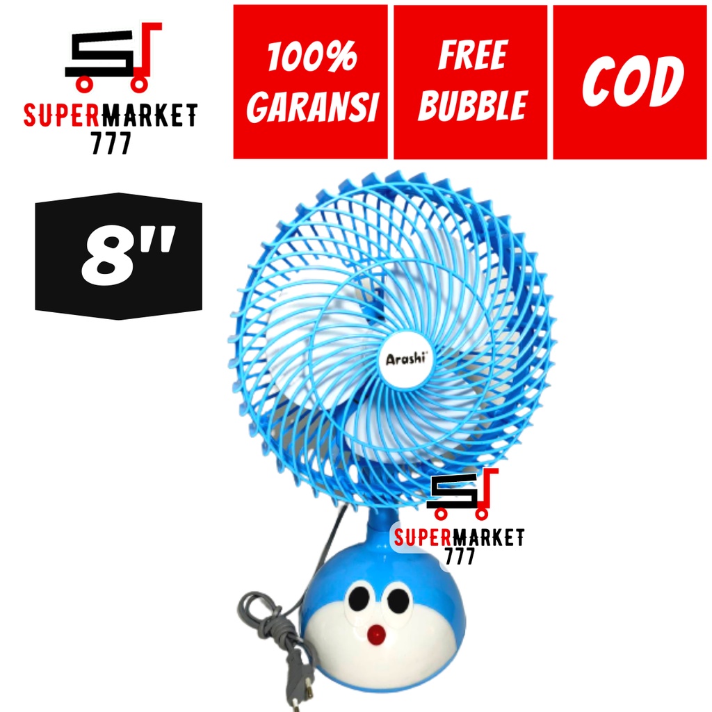 KIPAS ANGIN DUDUK ARASHI AR 138 KIPAS ANGIN MINI PORTABLE KARAKTER KIPAS ANGIN MEJA DUDUK MURAH BESA
