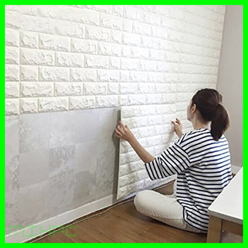 Sticker FOAM 3 DIMENSI Wallpaper Dinding Model Bata Foam 3 Dimensi