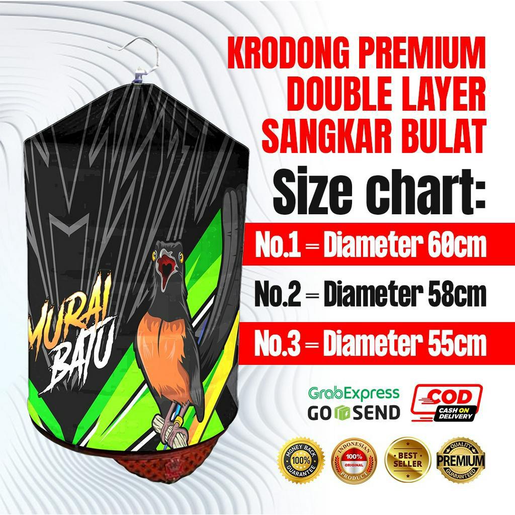 Kerodong Murai Batu Umi Kasum Double Layer Krodong Bulat Bisa Custom Nama | Kandang Murai No 1 No 2 No 3 Anti Lecek Anti Luntur Berkualitas -  Sangkar Murai -  Sangkar Burung - Krodong Original Umi Kalsum Full Printing