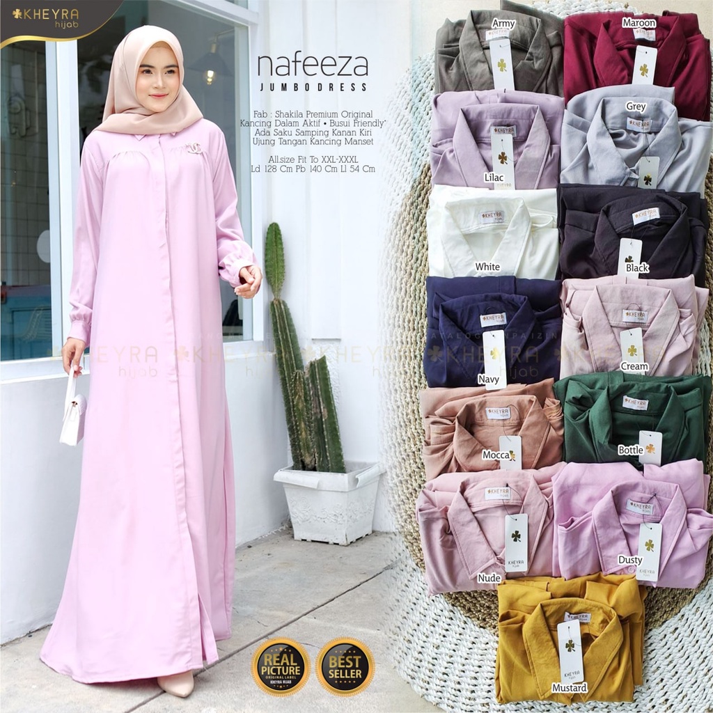 [COD] NAFEEZA JUMBO DRESS | KHEYRA