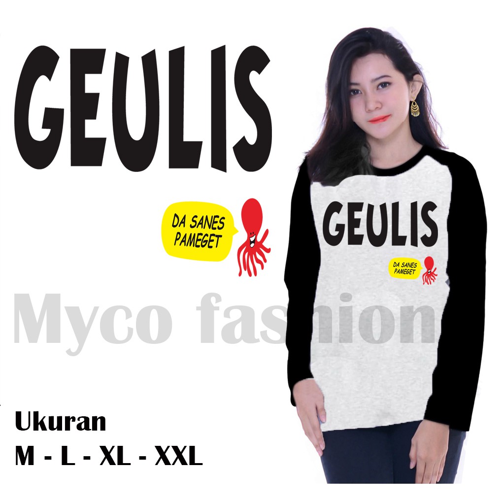 Kaos Raglan |Geulis | Kaos lengan panjang | Ukuran M-L-XL-XXL