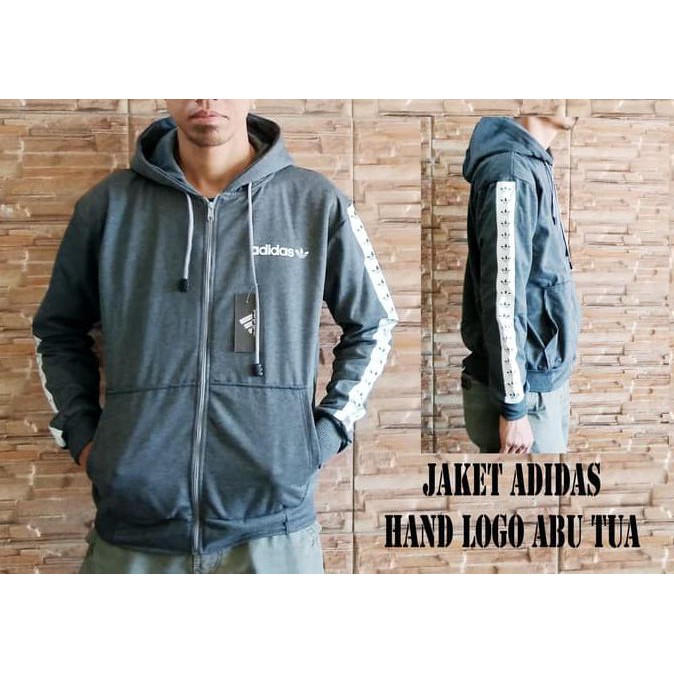 NW Store JAKET ADIDAS HAND LOGO ABU TUA KEREN BUKAN PARKA