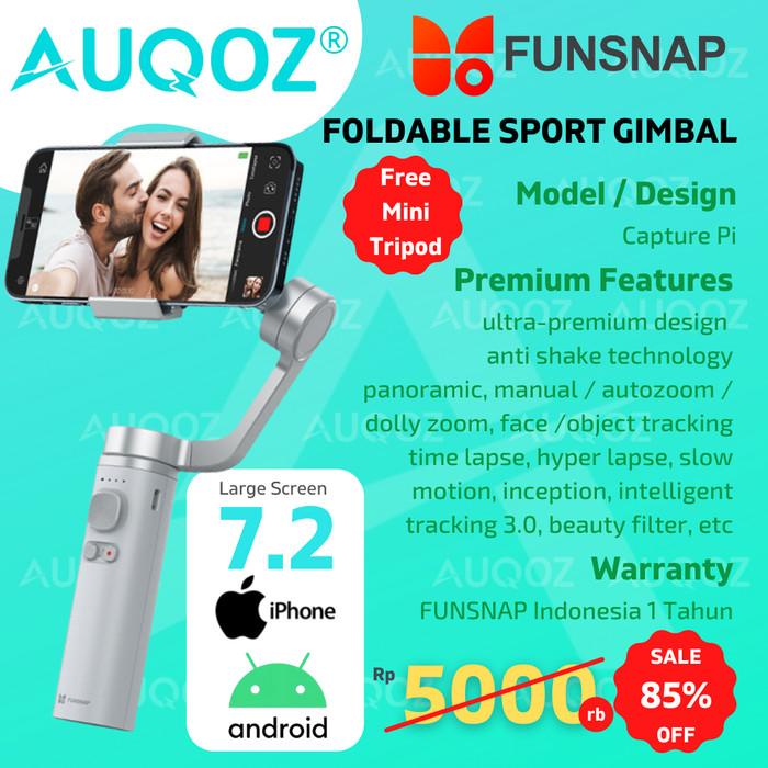 AUQOZ FilmMaker Foldable Gimbal 3-Axis Stabilizer Kamera HP Smartphone