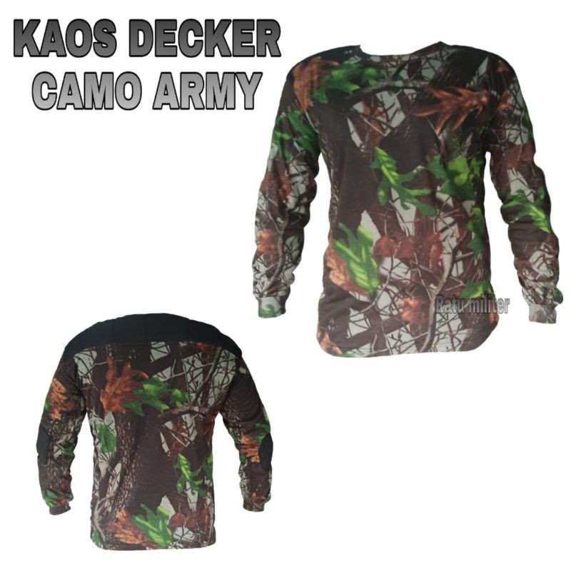 Kaos pria TNI lengan panjang camo army - Ratu militer