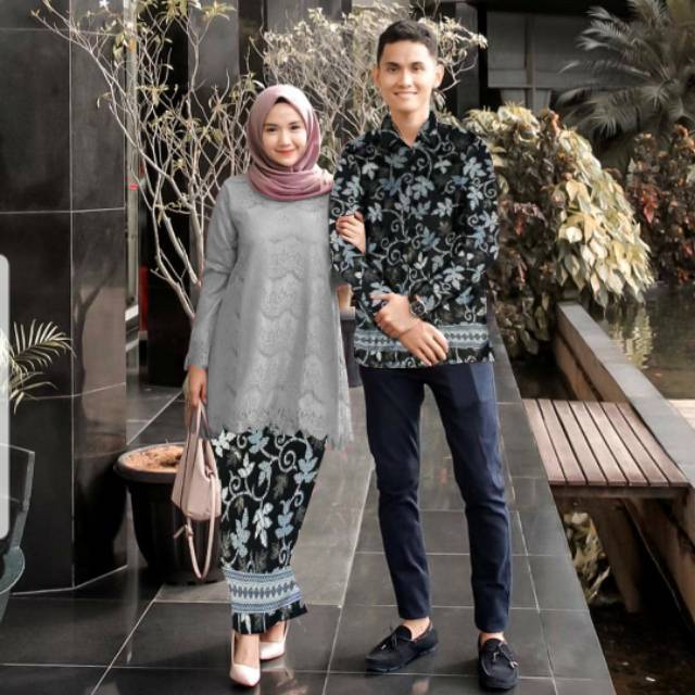 Gamis Couple kasih Pasangan Remaja Modis Kekinian Modern Terbaru 2021 Couple lebaran Suami Istri
