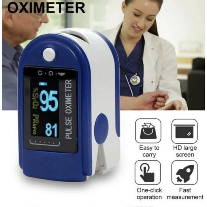 Fingertip Pulse Oxymeter Fingertip Oximeter SpO2 LED Full Colour LK87 alat ukur kadar oksigen