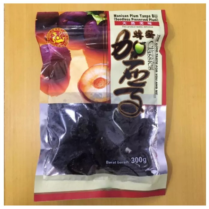 

Makanan Ringan / Manisan Buah Plum / Manisan Plum Clasic 300g