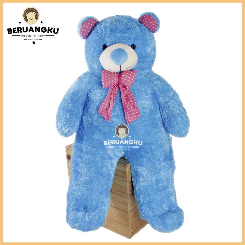 BONEKA TEDDY BEAR JUMBO 1 METER (BIRU) | BONEKA JUMBO | TEDDY BEAR | TEDDY BEAR JUMBO