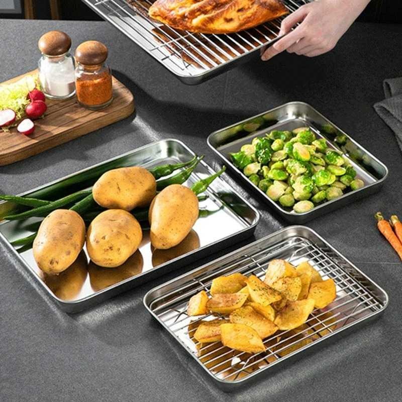 Loyang Nampan Baking Sheet Tray Rack Removable Stainless Steel - NL28