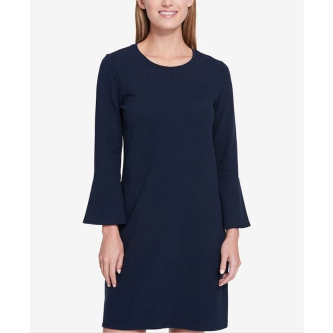 Tommy Hilfiger logo bordir bellsleeve dress