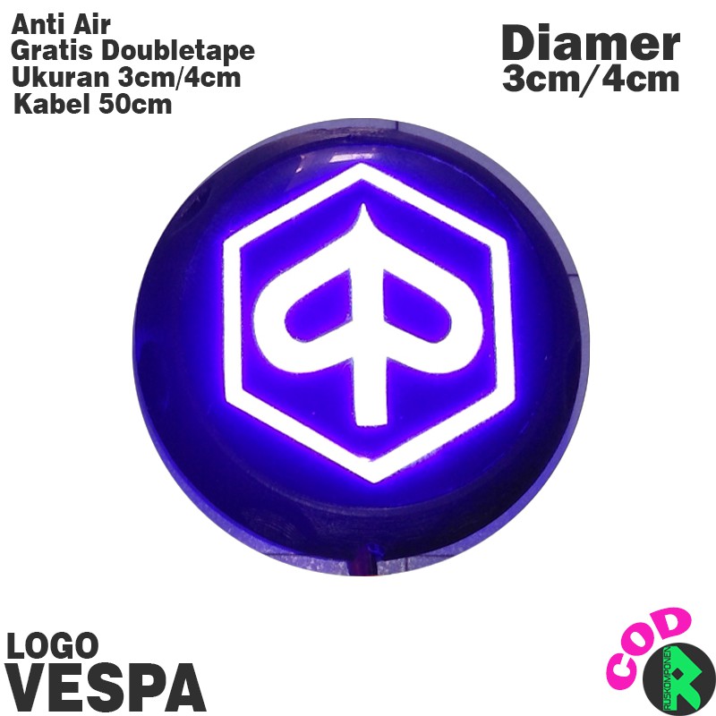Lampu LED Motor vespa Piaggio Lampu Sein Lampu Stop Emblem LED Aksesoris Motor
