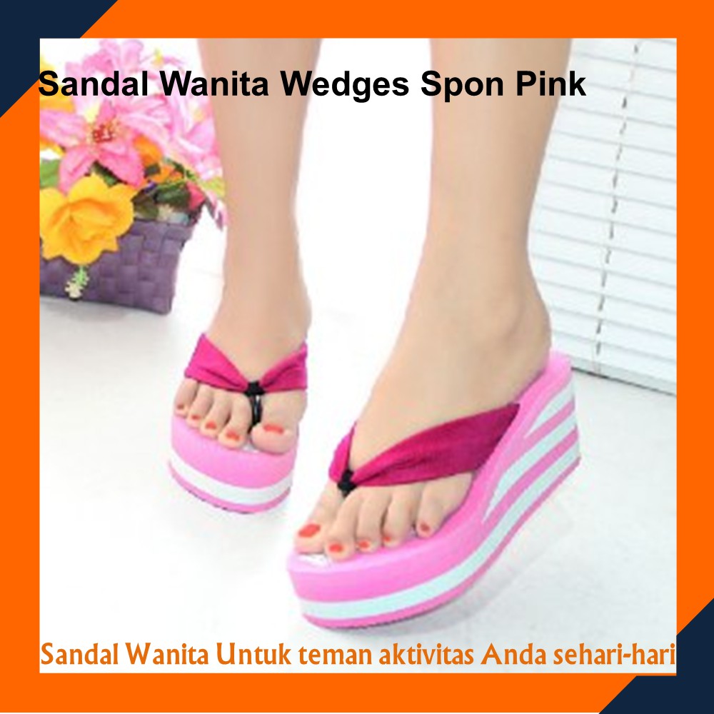 Sandal Wedges Wanita SW SPONS S2 Sandal Wedges Spon Wanita Sandal Wedges Wanita Fashion Terbaru