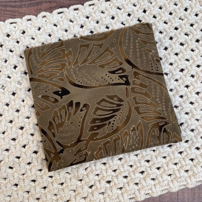 Perca kain katun batik bali - batik smoke - clay