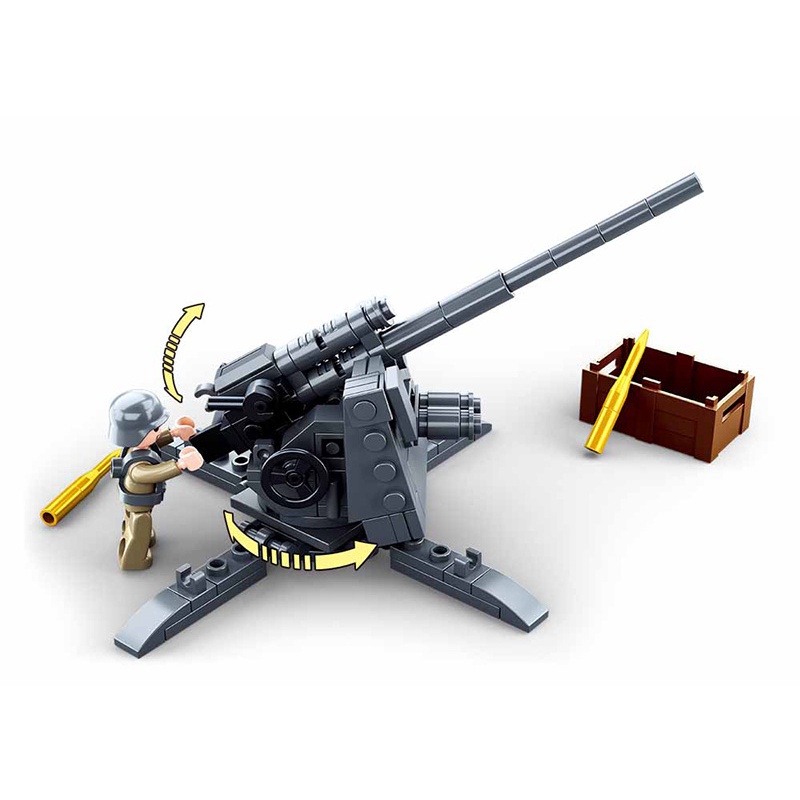 Sluban WWII-German 88 MM Flak Anti - Tank Gun