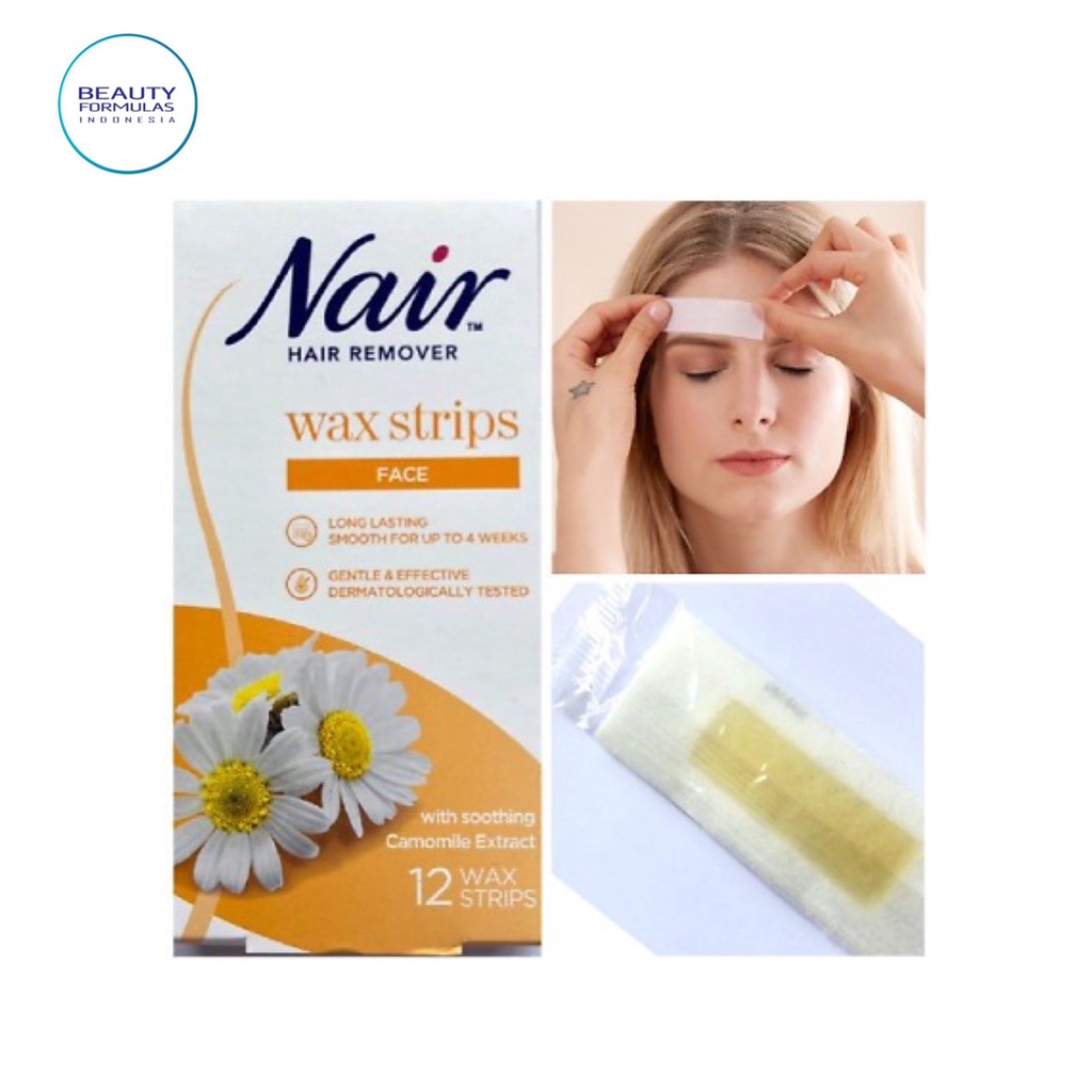 Nair Facial Wax Strips 12 Strips