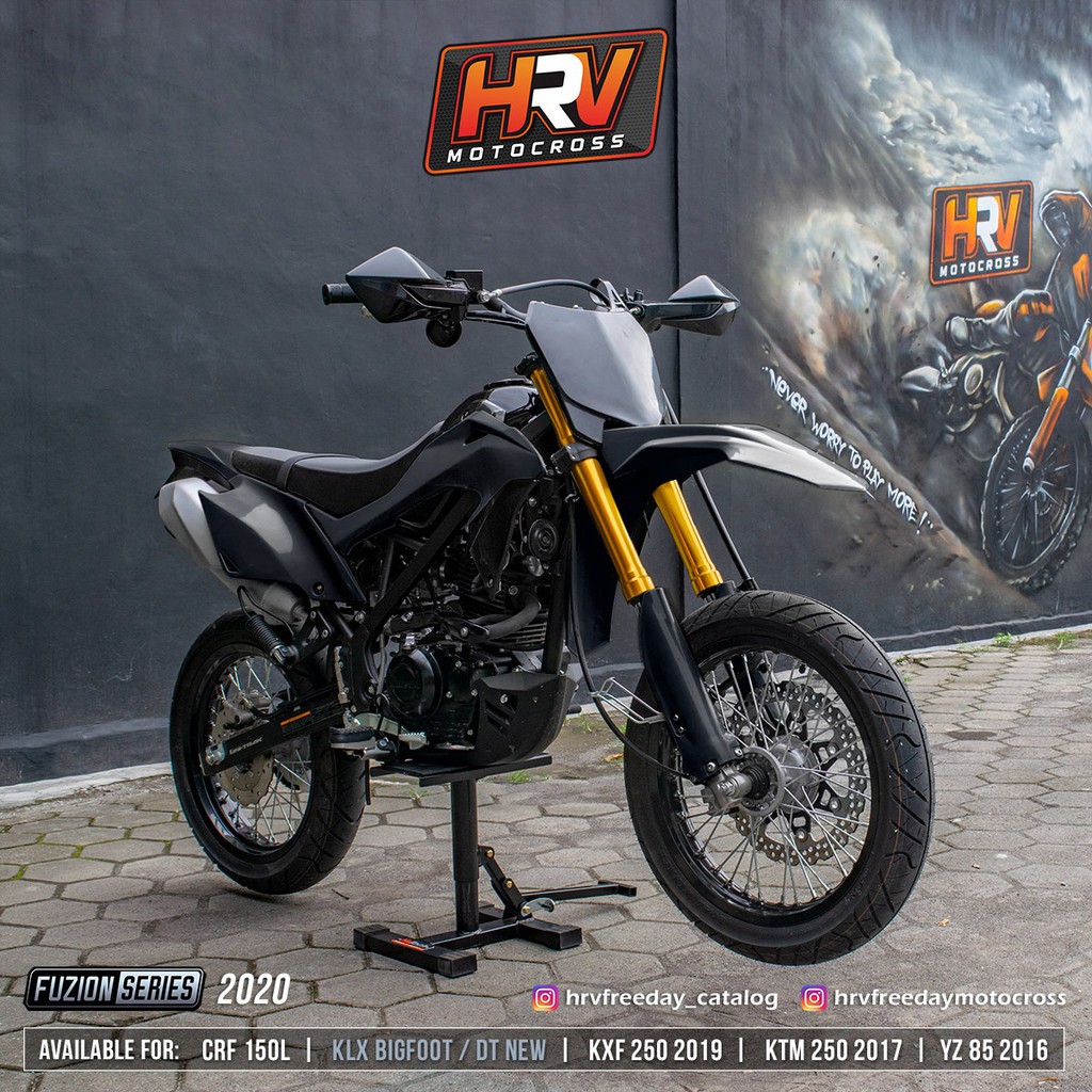 Cover Set Tutup Body Set Trail KLX Bigfoot Dtracker Fuzion HRV Hitam Putih Merah Fluo Yellow