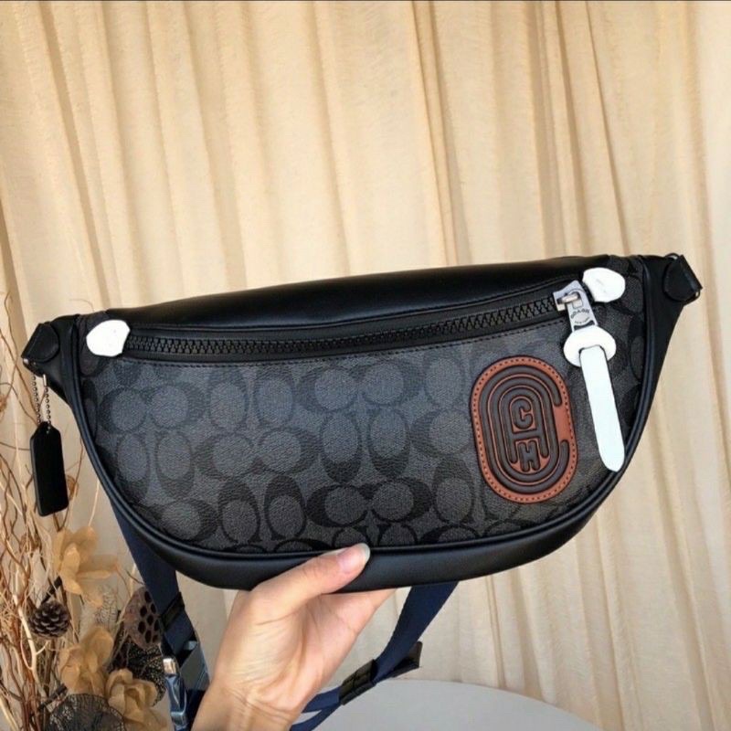 Waist bag pria Coach Mirror/ Tas pinggan pria kulit import pria/wanita coach