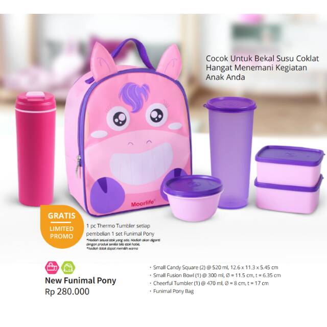 ArRazzaq Promo Juli19 Gratis Tumbler Termos Anak Sekolah Bekal Box Kotak Makan Botol Minum Moorlife