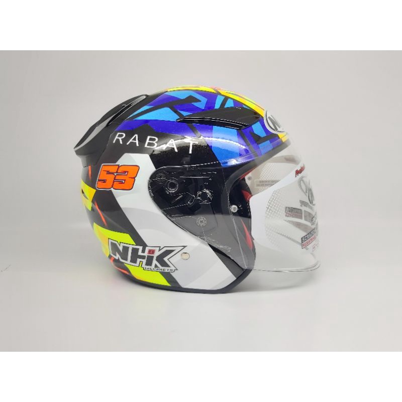 Helm Half Face Double Visor | Nhk R-1 Motif Tito Rabat MotoGp Special Edition