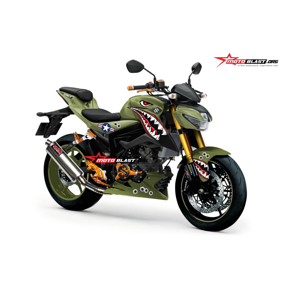 Decal Sticker Motor Motoblast - GSX-S150 Livery Army Shark Squadron-Full Body