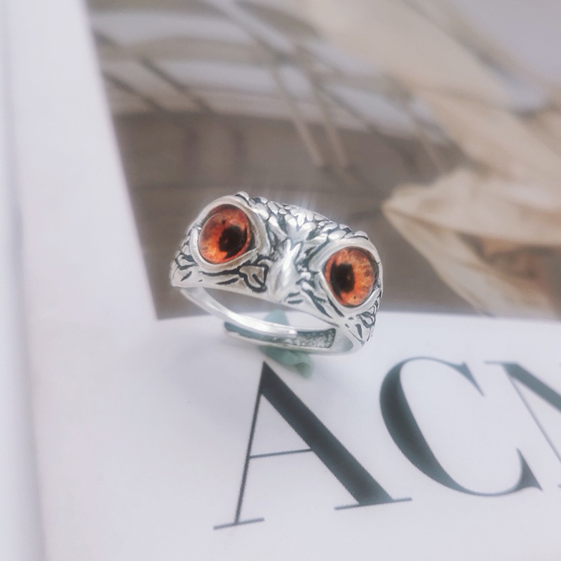 [Fashion Creative Retro Punk Owl Adjustable Open Rings For Women And Men] [ Elegant Ladies Smooth Fine Thin Finger Ring] [Lovely Jewelry Gifts For Girl Friends]