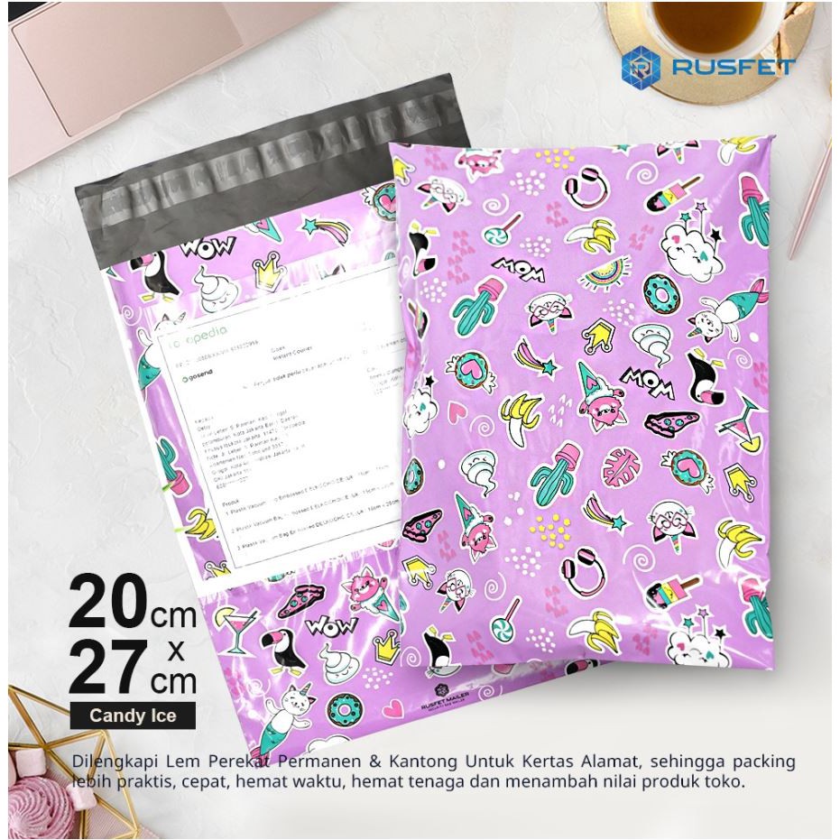 

RB AMPLOP PLASTIK POLYMAILER CANDY ICE - 3 VARIASI (ADA KANTONG ALAMAT)