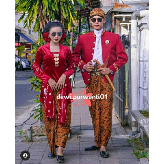 Set Pakaian Couple Adat Jawa/Prewedd Adat Jawa