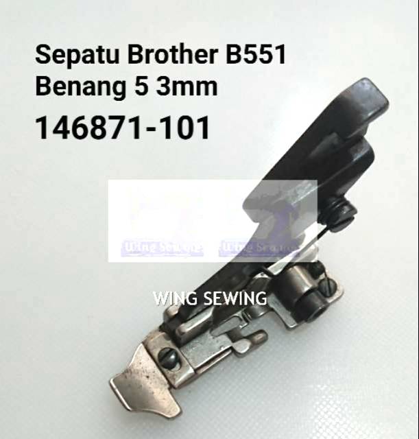 BROTHER Sepatu Presser Foot Mesin Jahit Obras Industri B511 B531 B551 B581