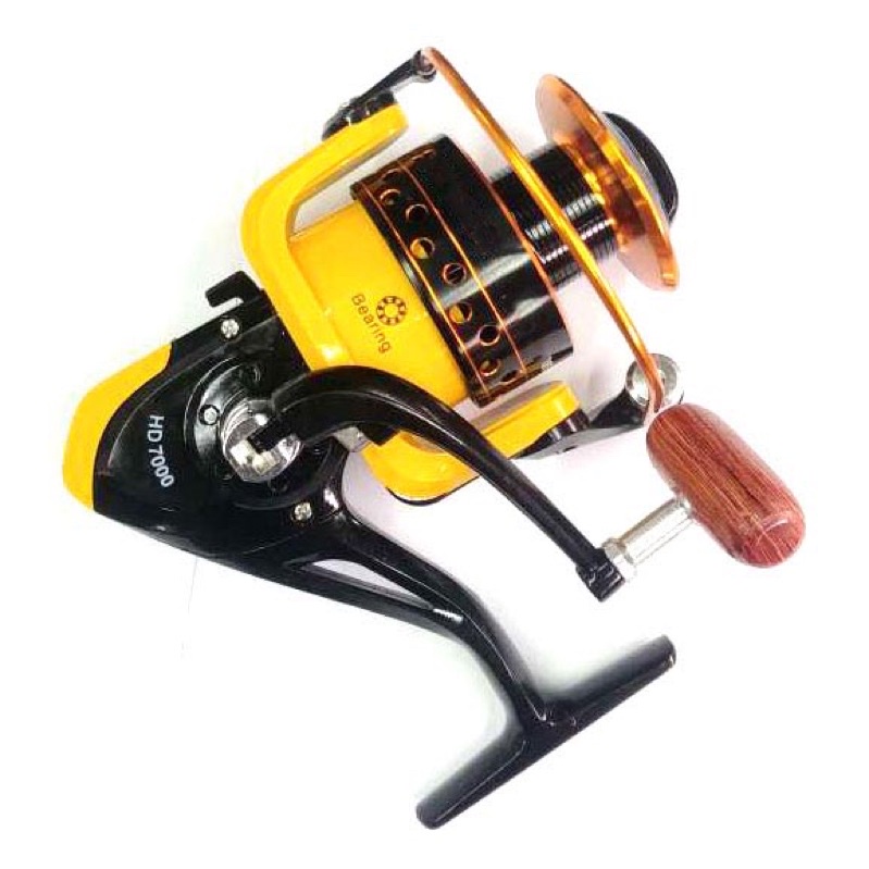 LIEYUWANG Reel Pancing Spinning HD6000 HD700012 Ball Bearing - Black/Yellow