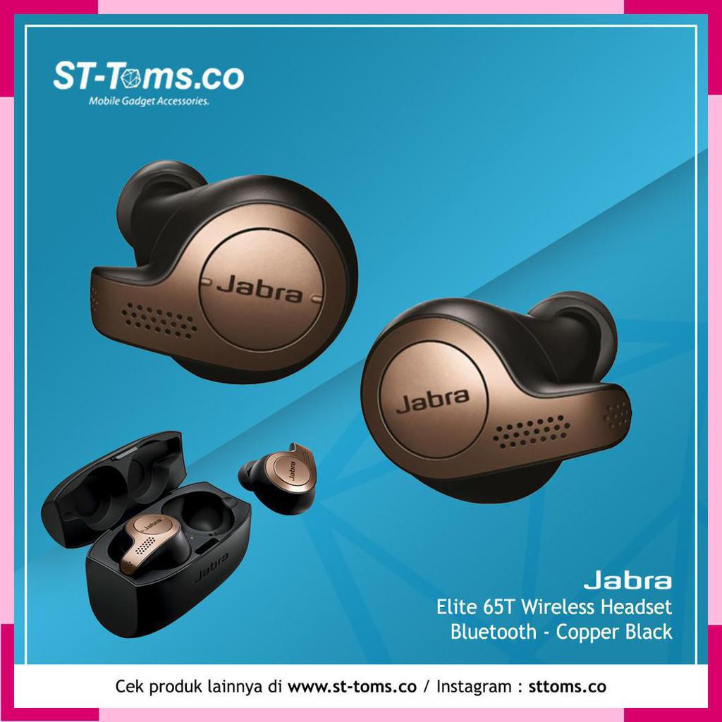 Jabra Elite 65T Wireless Headset Bluetooth Copper Black