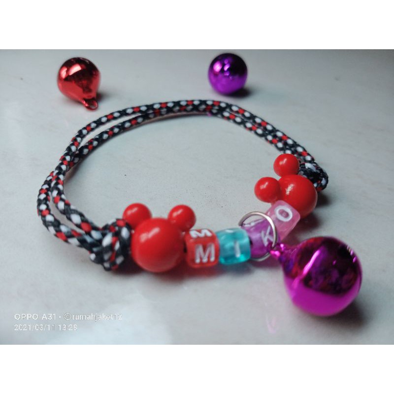 kalung kucing nama  (FREE CUSTOM NAMA) kode 5k