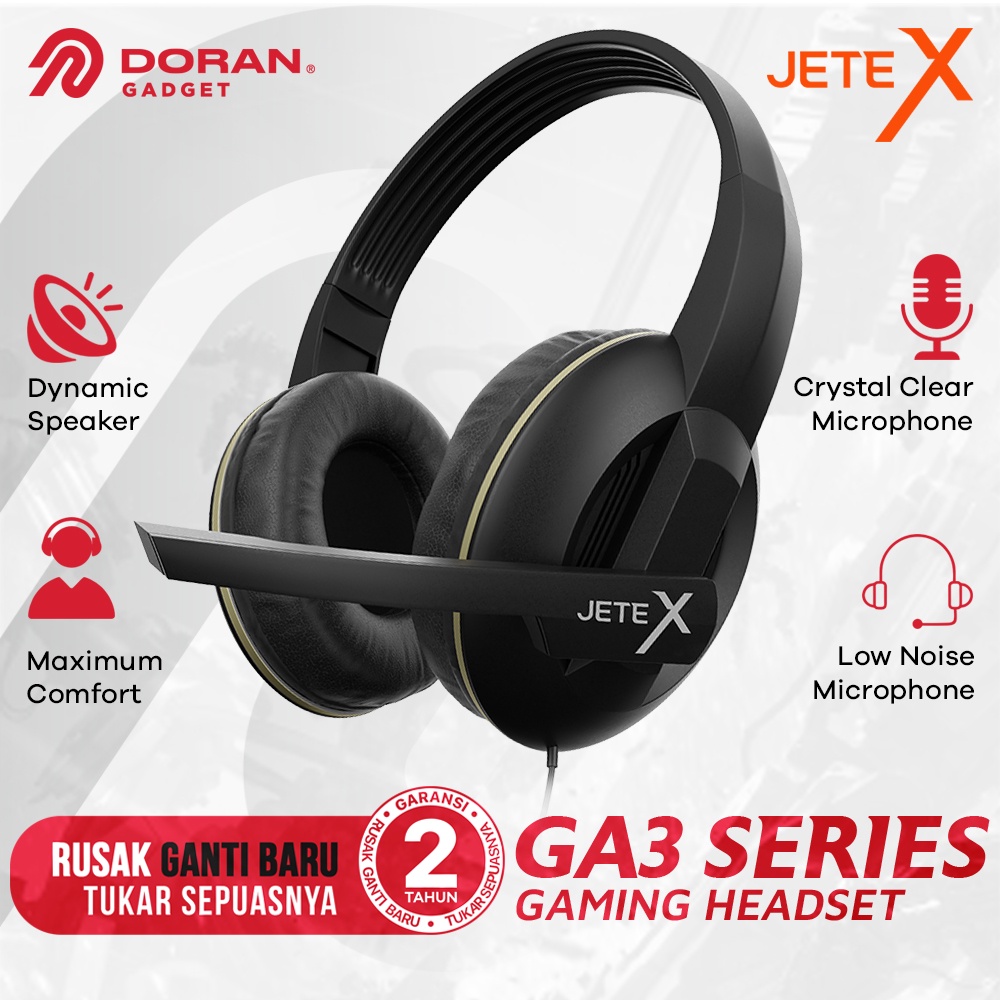 Headset Gaming Headphone Gaming Noise Cancelling JETEX GA3 - Garansi 2 Tahun