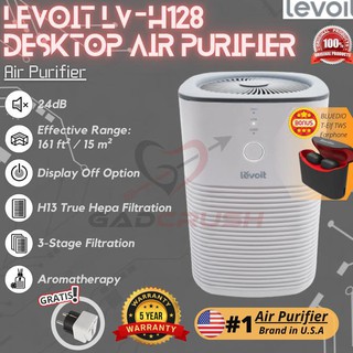 levoit lv h128 desktop true hepa air purifier