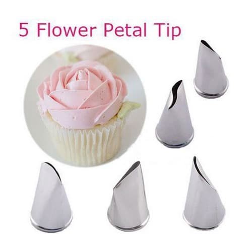 Flower Petal Tip Icing Piping Nozzles (5pcs)