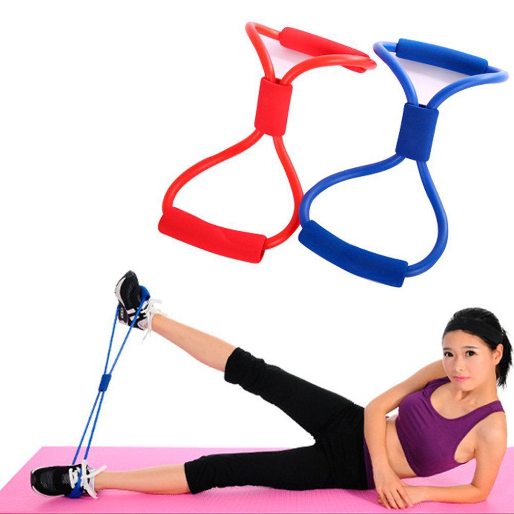 Olah Raga Dirumah Elastic Band Fitness Alat Gym Tali Elastis Yoga