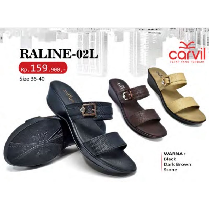 CARVIL RALINE-02L | SANDAL CASUAL WANITA ORIGINAL 100%