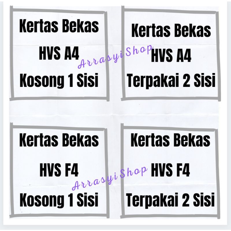 Jual Kertas Bekas Layak Pakai Hvs Bekas Kiloan Harga Per Kg Hvs Baru A F Kiloan Shopee